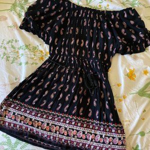 forever 21 - off the shoulder paisley print dress